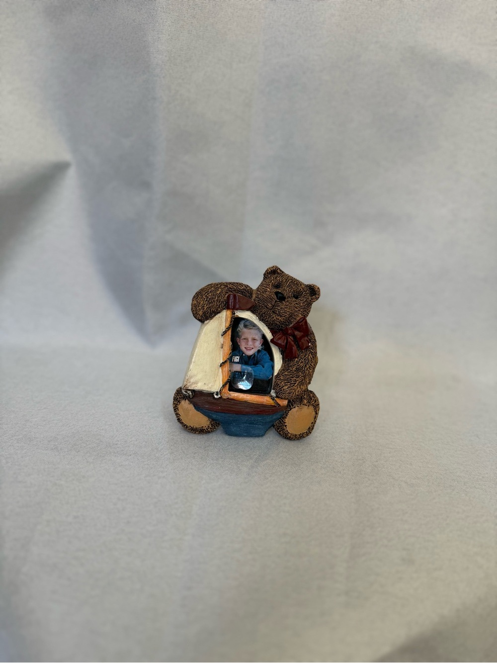 1996 Teddy Bear Sailboat Photo Frame